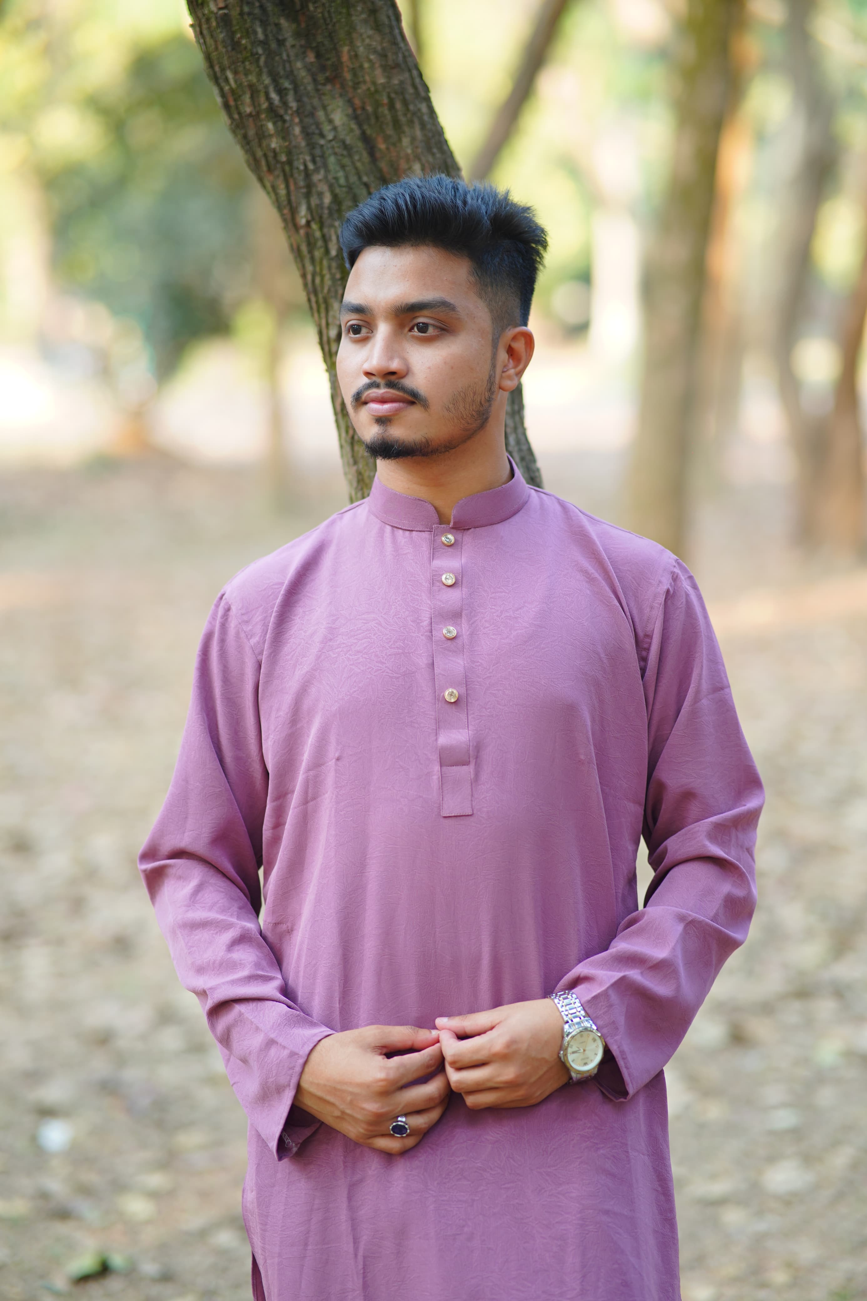 Solid Panjabi ( China Highstich) - Pink